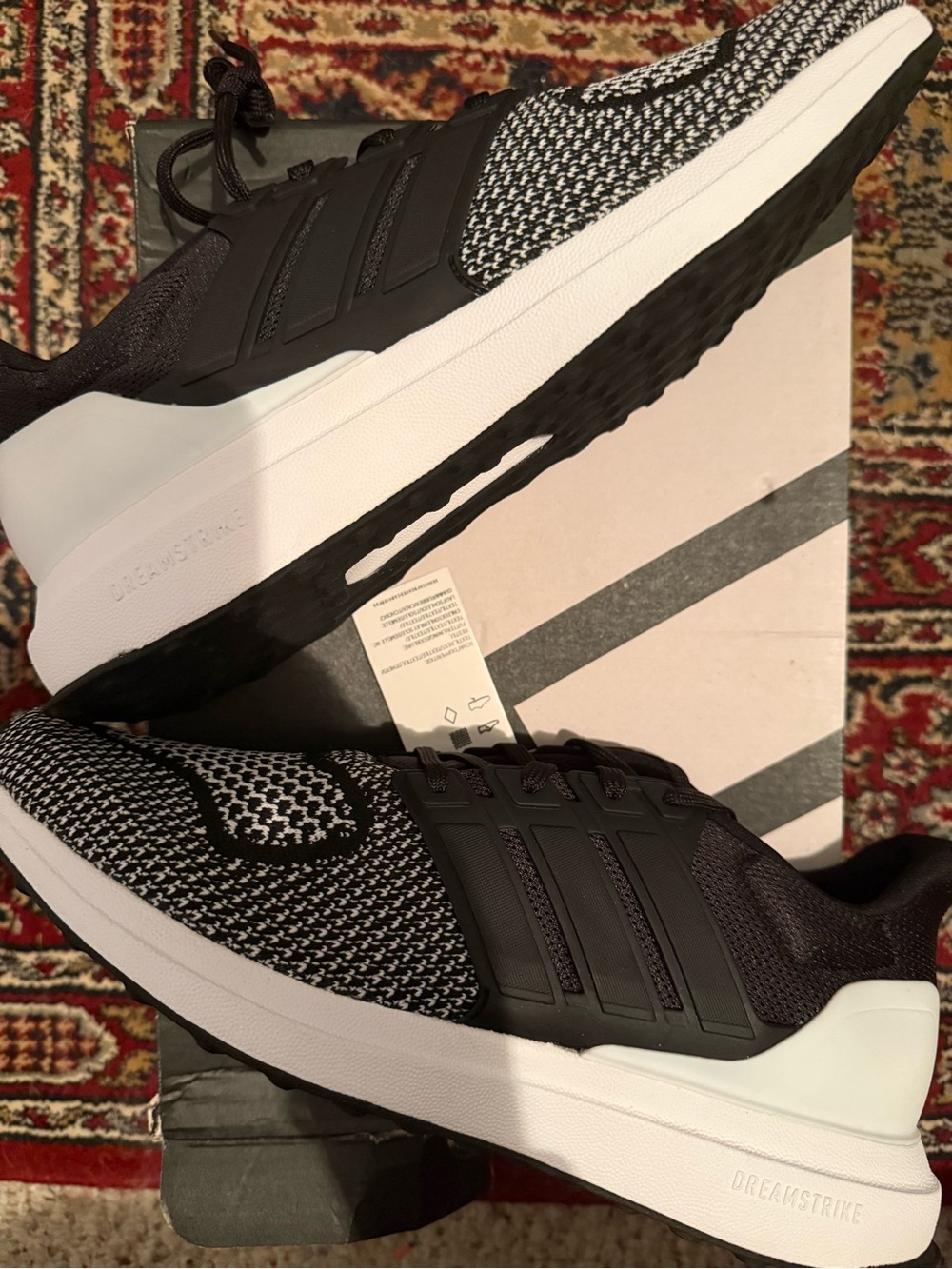 adidas Ultradream DNA Men's Black and White Knit Athletic Shoes